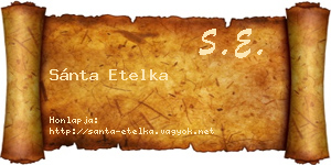 Sánta Etelka névjegykártya