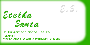 etelka santa business card