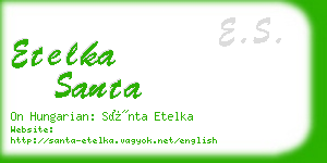 etelka santa business card